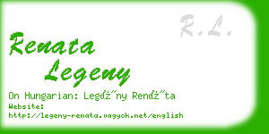 renata legeny business card